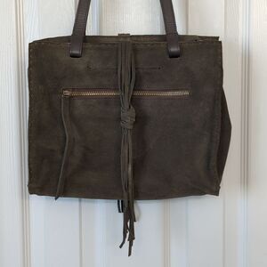 Carla Mancini Handbag Made in USA Monterey Tote Olive Suede